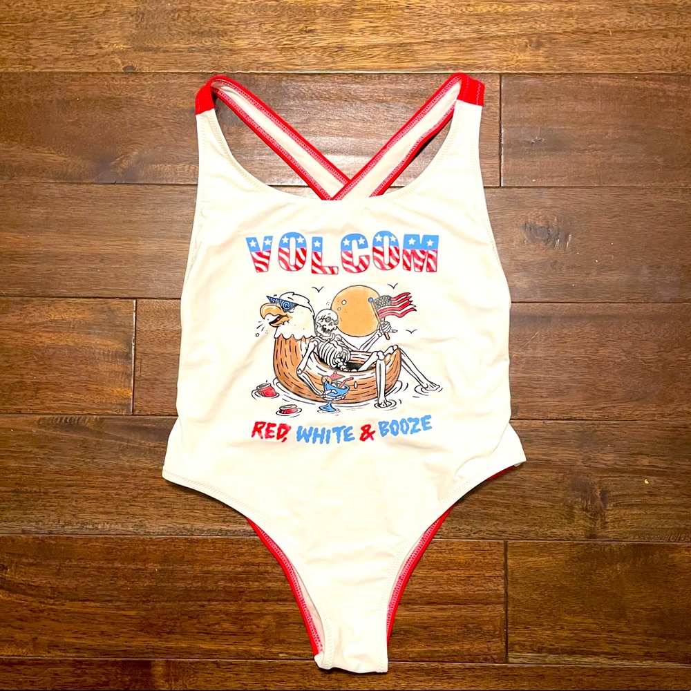 WOMENS VOLCOM ONE PIECE BATHING SUIT SIZE MEDIUM